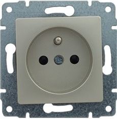 KOS Gniazdo pojedyncze Vena uziemienie 16A satynowy (515034)