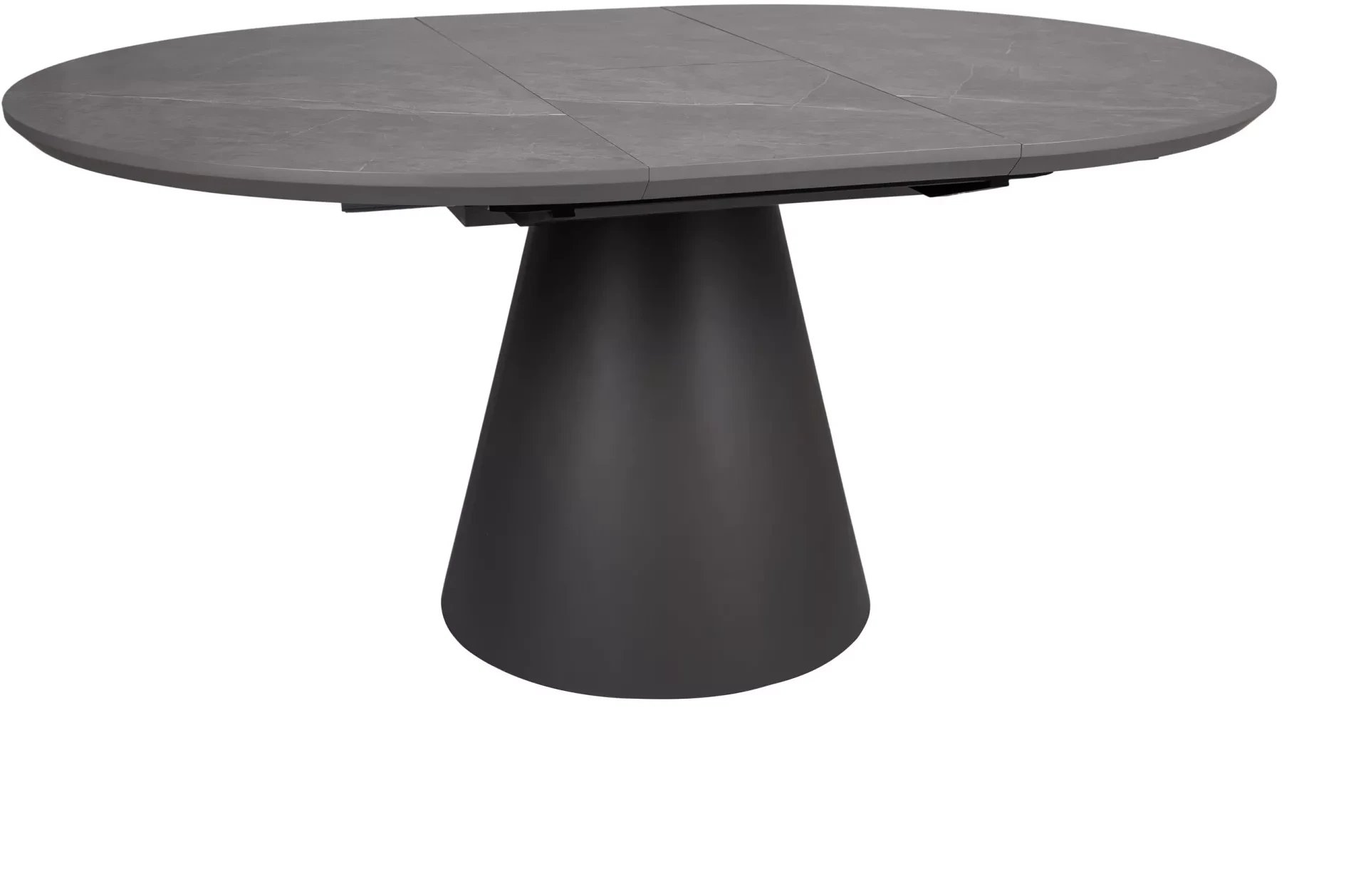 STÓŁ ANGEL II SZARY EF.MARMURU/CZARNY 120(160)X120