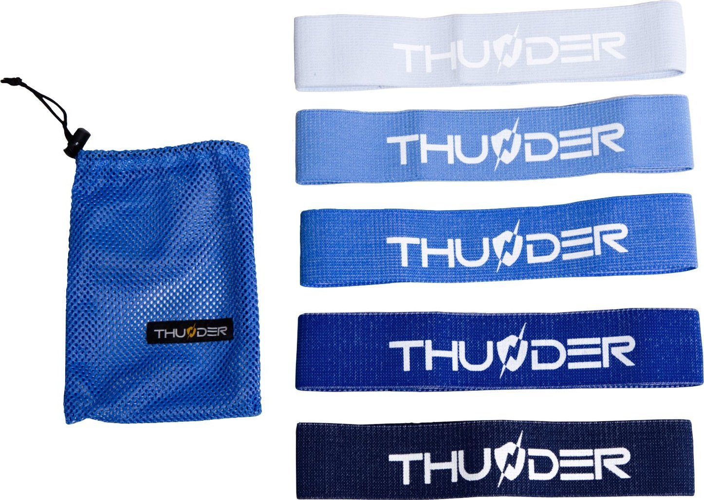 Thunder Mini Hip Band gumy materiałowe 5szt. THUNDER - niebieski