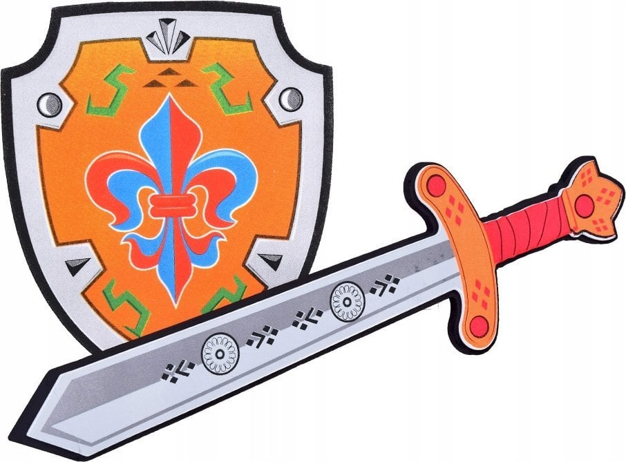 Zestaw dla Rycerza Piankowa Tarcza Miecz piankowy godło Lilia ZA5315