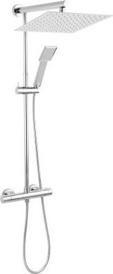 Zestaw prysznicowy Ferro Tytan z deszczownicą z baterią termostatyczną chrom (NP75SQ-TRV7U)