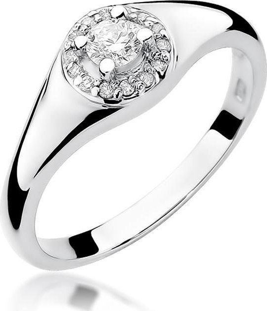 Best Diamonds złoty pierścionek z brylantem 0.17ct 13