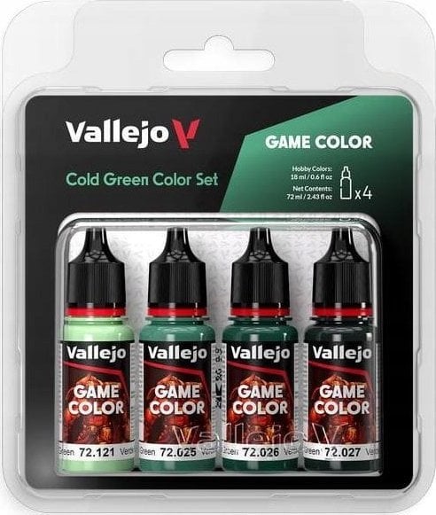 Vallejo Vallejo: 72.383 - Game Color - Cold green Color Set 4 x (18 ml)