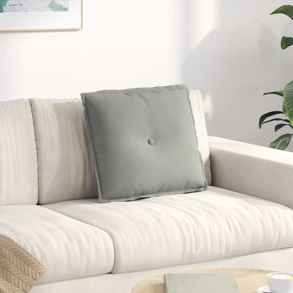 vidaXL Poduszka na plecy Jasnoszary 50 x 45 cm Tkanina mikrofibrowa