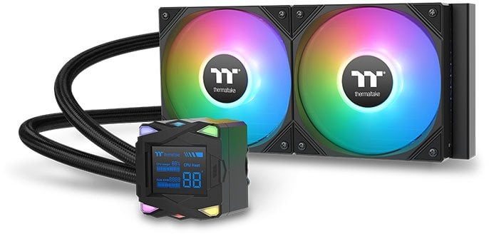 Thermaltake LA240-S ARGB Płyta główna Zestaw do chłodzenia płynami 12 cm Czarny 1 szt.