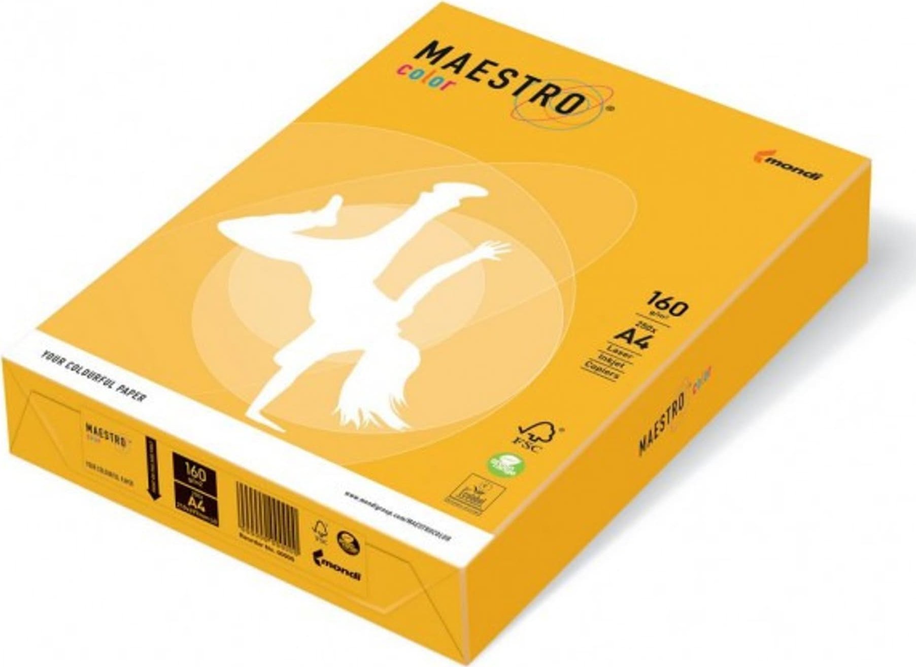 Maestro Papier A4 160g żółć siarkowa 250a IG50 MAESTRO COLOR intensive