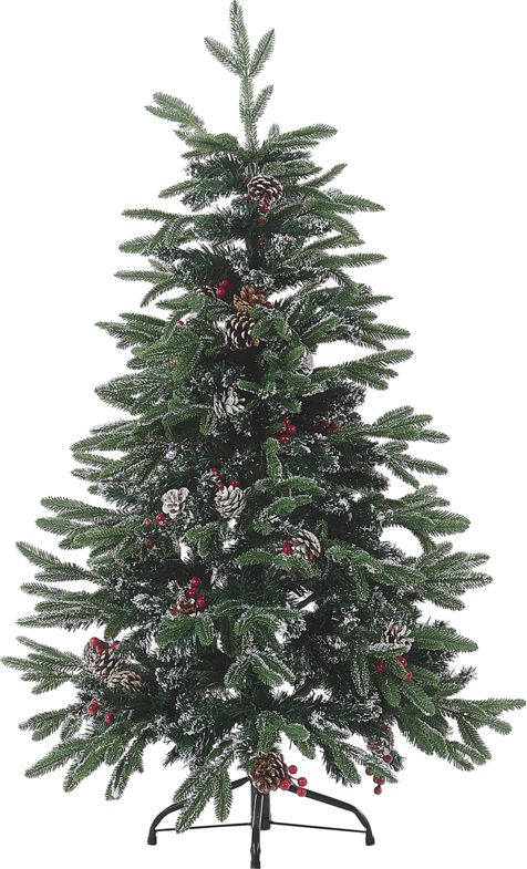 Beliani Choinka sztuczna na stojaku Zielona