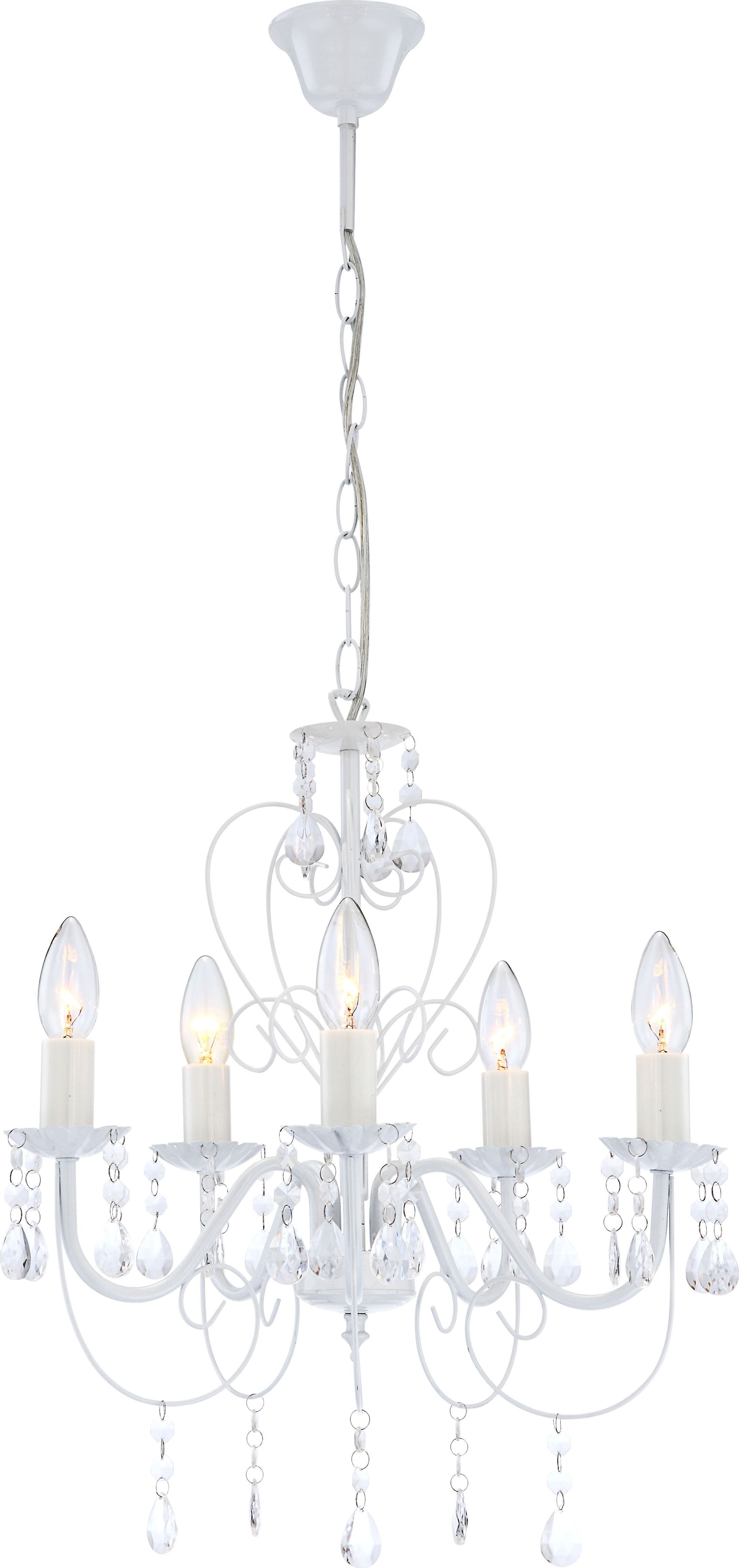 Lampa wisząca Globo PINJA glamour biały (63126-5)