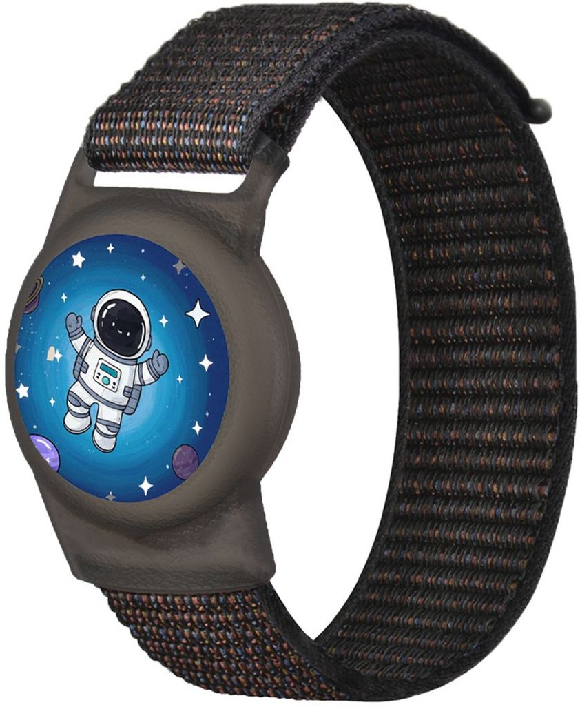 Hurtel Etui na Apple AirTag z paskiem nylonowym na rękę dla dzieci - astronauta