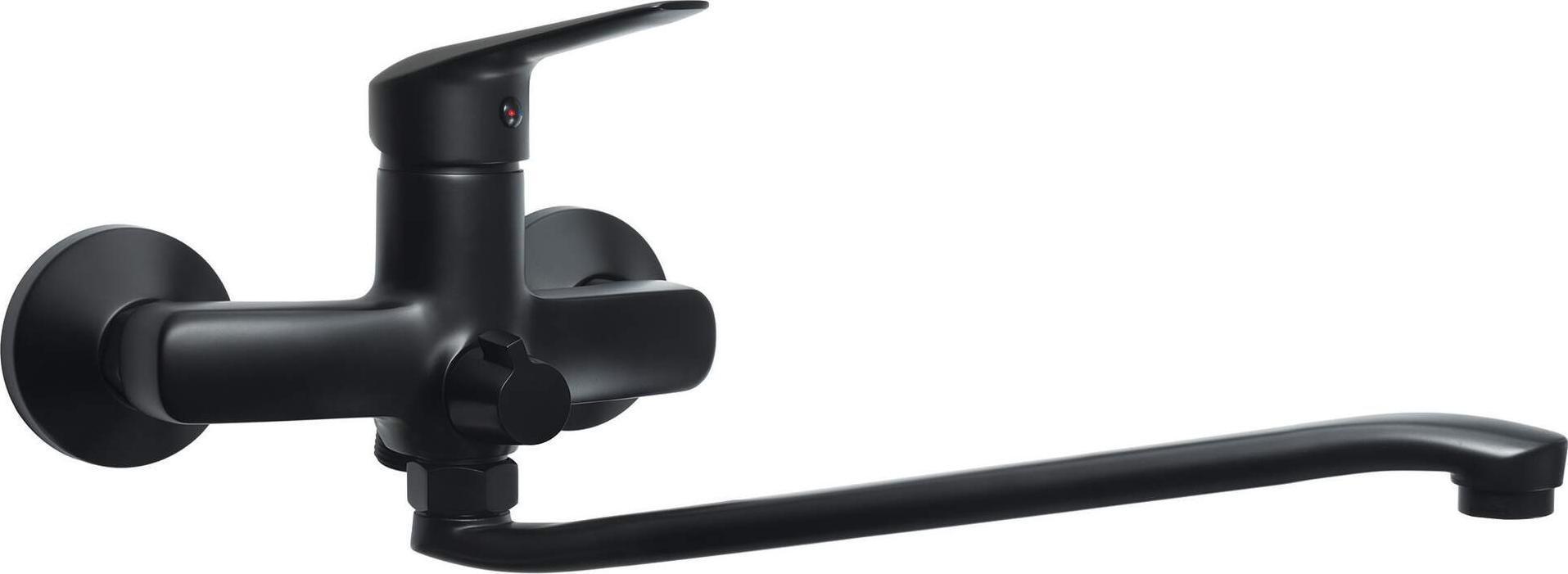 Bateria umywalkowa Neo Boro Bateria umywalkowa ścienna z wydłużoną wylewką - podłączenie na wąż