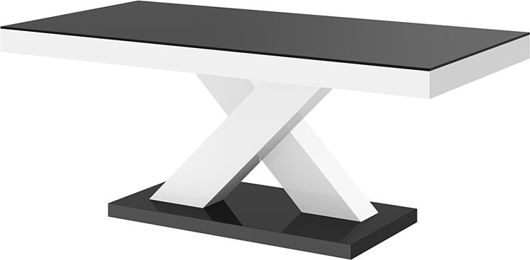 Elior Komfortowy ławostół biało - czarny - Canelo 2X