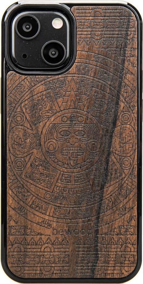 BeWood Drewniane Etui iPhone 13 Mini KALENDARZ AZTECKI ZIRICOTE