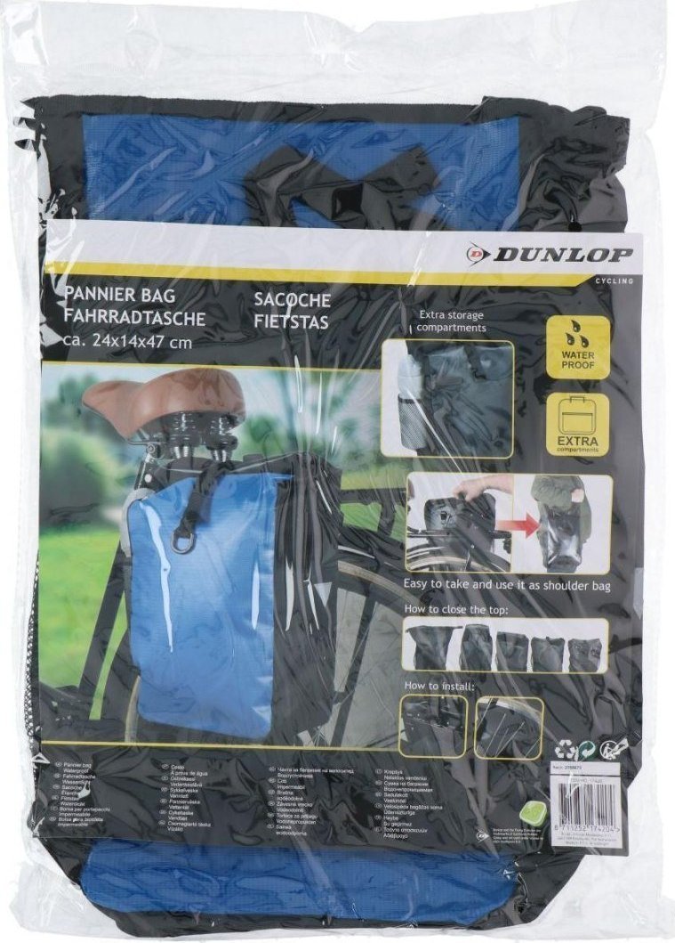 Dunlop Torba rowerowa na bagażnik wodoszczelna sakwa