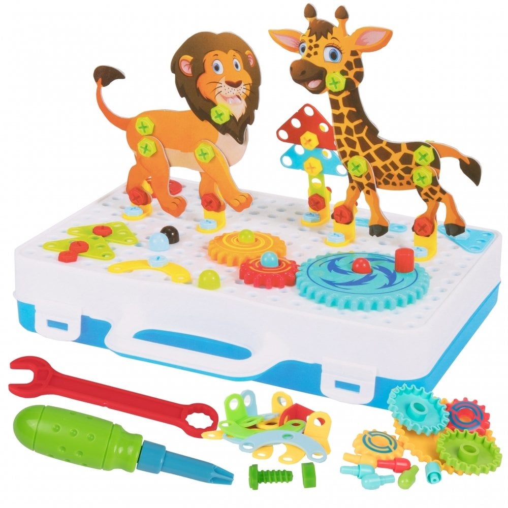 Kreatywny Konstruktor Puzzle Zwierzęta + Śrubokręt