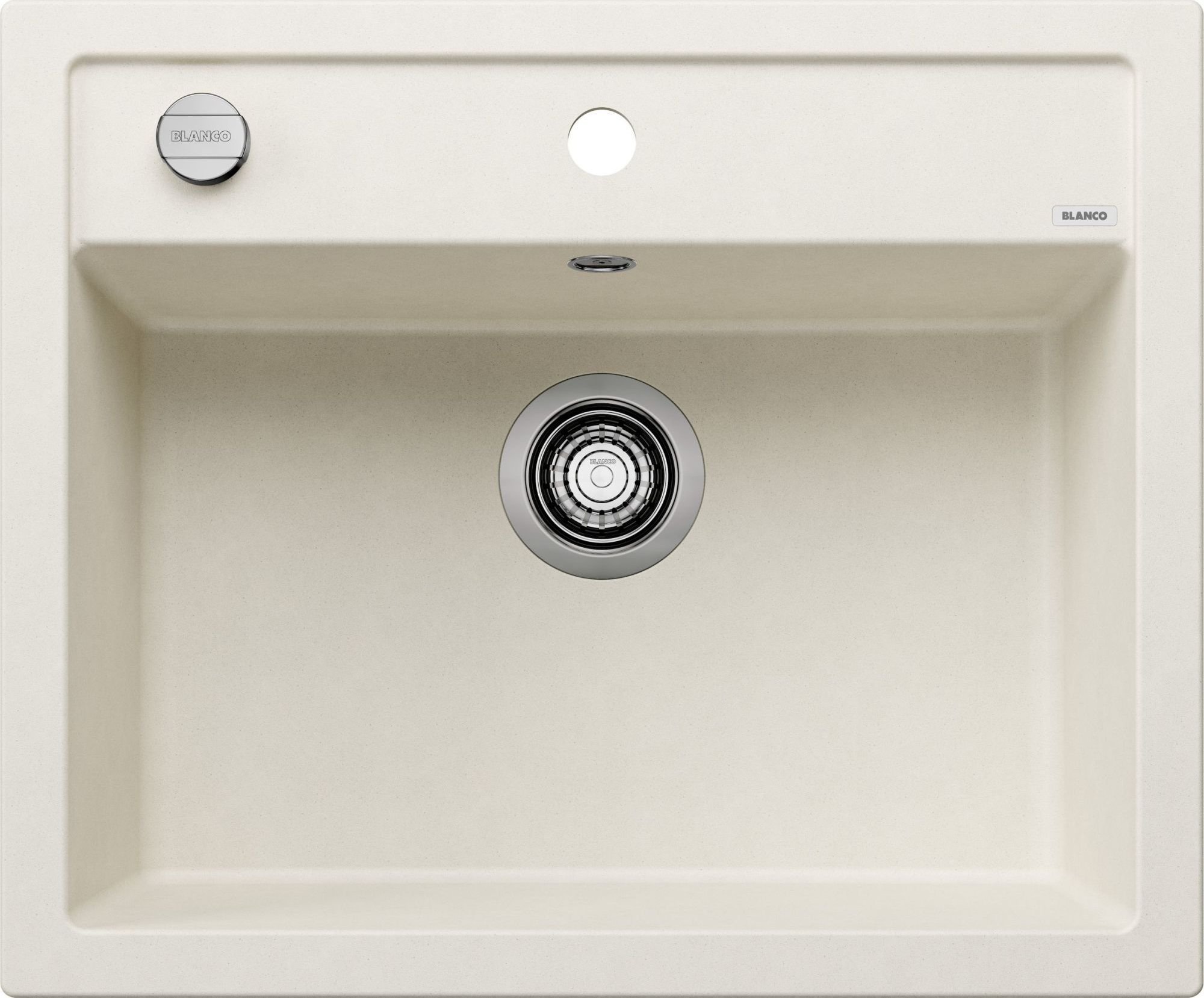 Zlewozmywak Blanco Zlewozmywak DALAGO 6 Silgranit delikatny biały korek auto.
