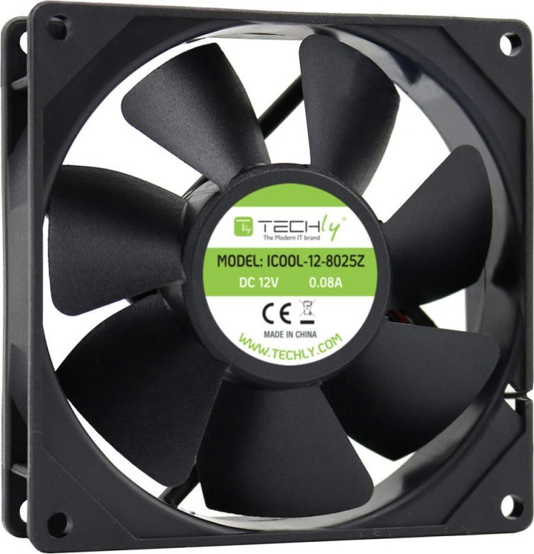 Wentylator Techly 80x80x25 12V (ICOOL-12-8025Z)