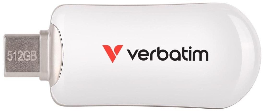 Pendrive Verbatim Plectra 512GB USB-C 3.0 White