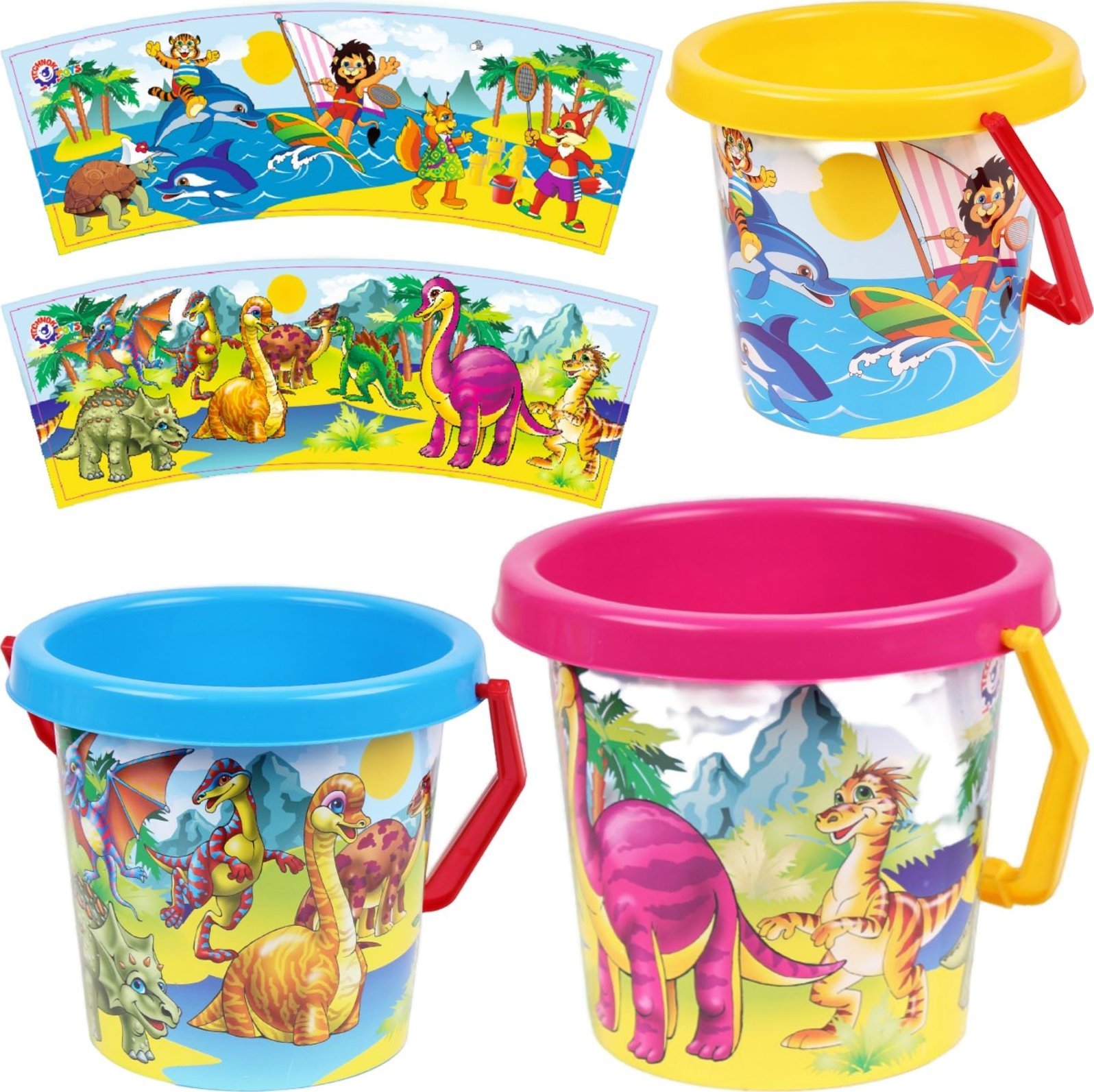 Technok Wiaderko do piasku 2 TechnoK 3121 mix cena za 1 szt