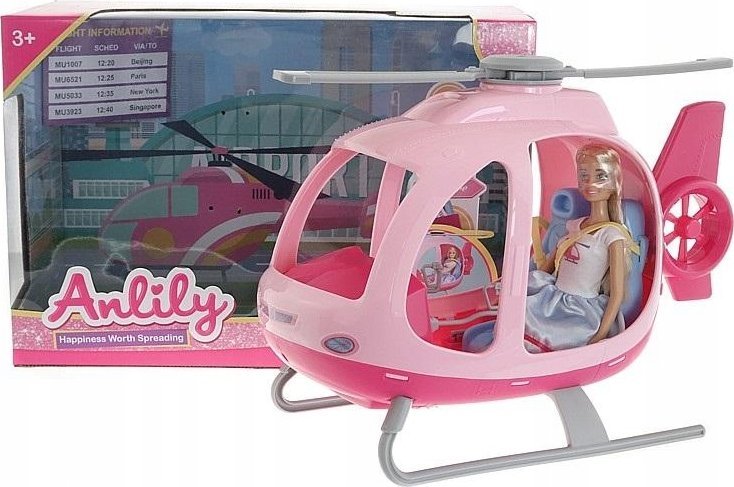 Lalka 29cm z helikopterem