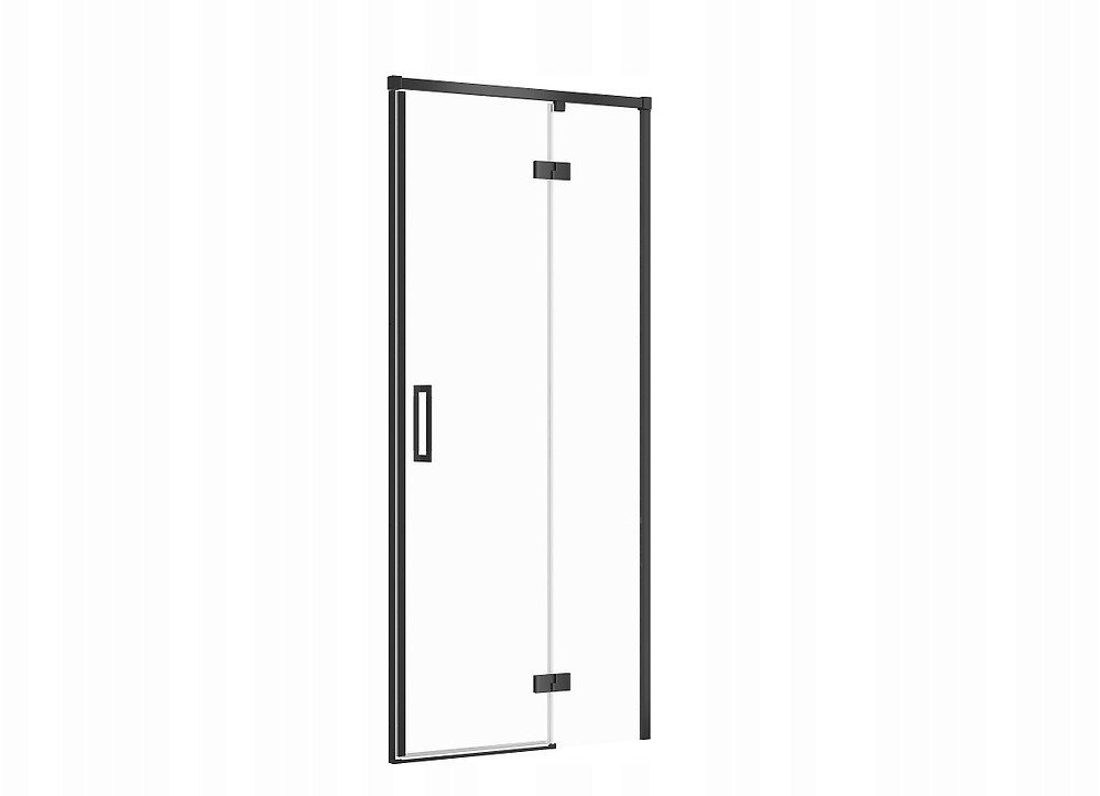 Cersanit S932-124 DRZWI NA ZAWIASACH KABINY PRYSZNICOWEJ LARGA CZARNA 90X195 PRAWE TRANS // KNC.DRZ-LARGA-90X195-TR-P-CZ