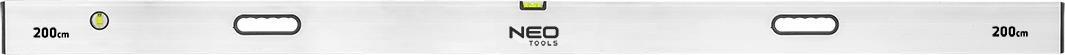 Neo Łata murarska 200 cm, 2 libelle, uchwyty (72-543)