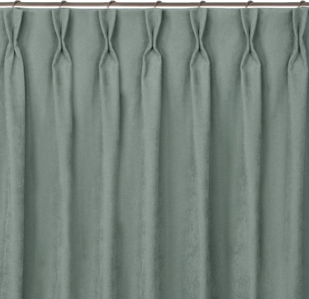 Homede Homede Zasłona MILANA szenilowa na flexach 220x245 miętowa wzór 1