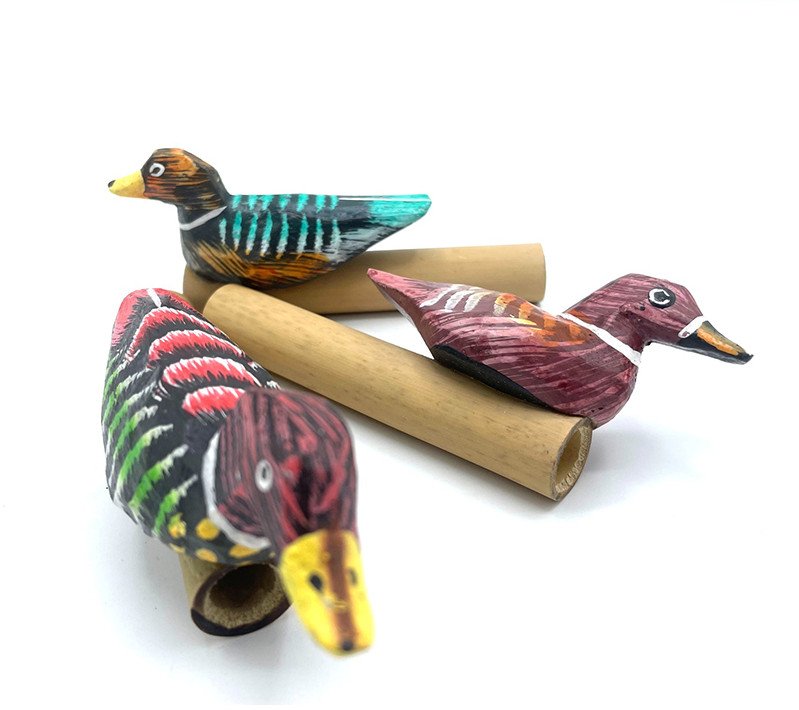 Drewniany Gwizdek Bambusowy - Kaczki