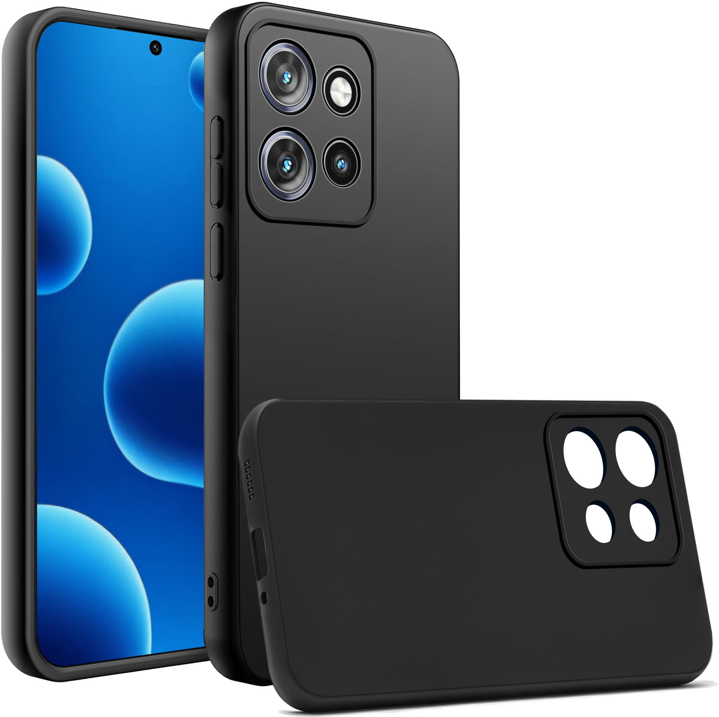 Etui do Motorola Moto EDGE 50 silikonowe MATOWE CZARNE