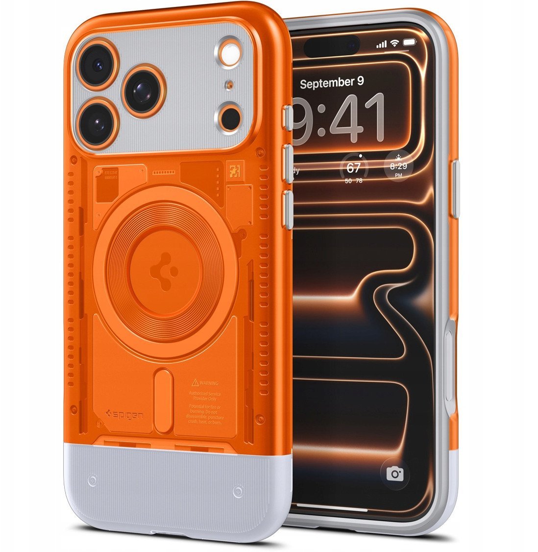 Spigen Classic C1 MagSafe, tangerine - iPhone 17 Pro Max