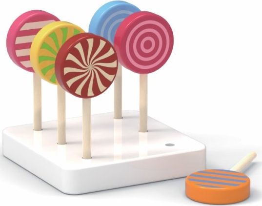 Viga Toys VIGA Drewniane Kolorowe Lizaki Zestaw 6 szt.