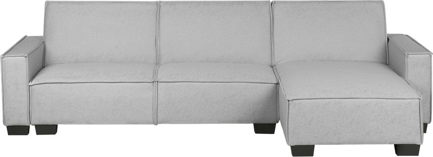 Beliani Narożnik lewostronny rozkładany jasnoszary ROMEDAL