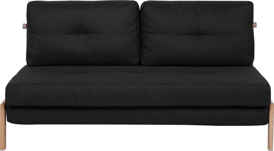 Beliani Sofa rozkładana czarna EDLAND