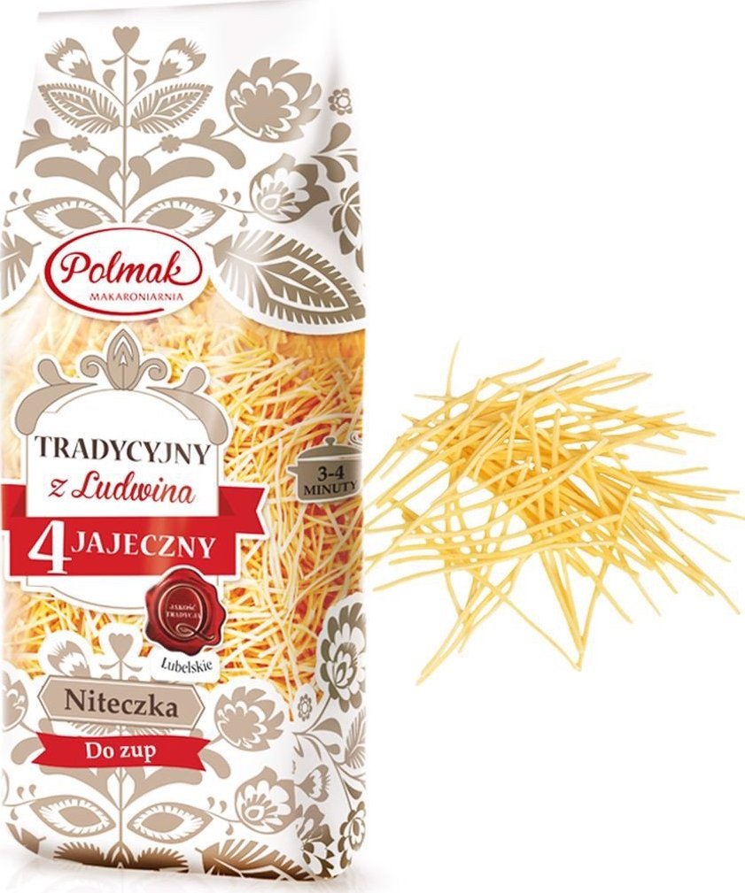 Pol-Mak Polmak Makaron Tradycyjny 4 jajeczny niteczka 250 g