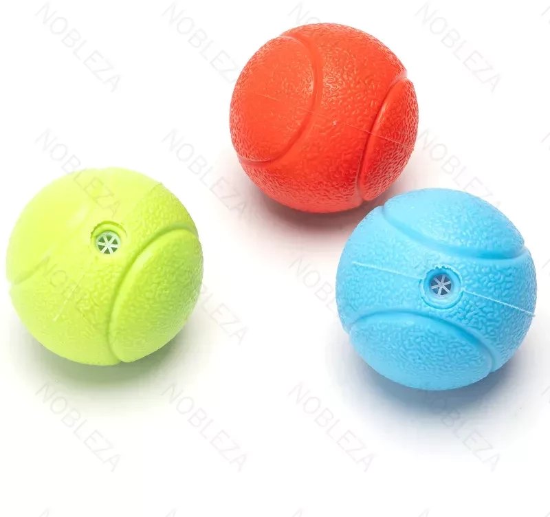 Piłka tenisowa 7.5cm dla psa zabawka gryzak dla psa z dźwiękiem