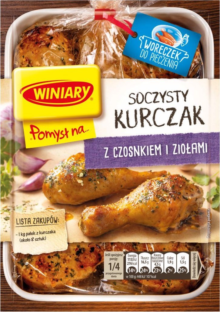 WINIARY Winiary Pomysł na... Soczysty kurczak z czosnkiem i ziołami 30 g
