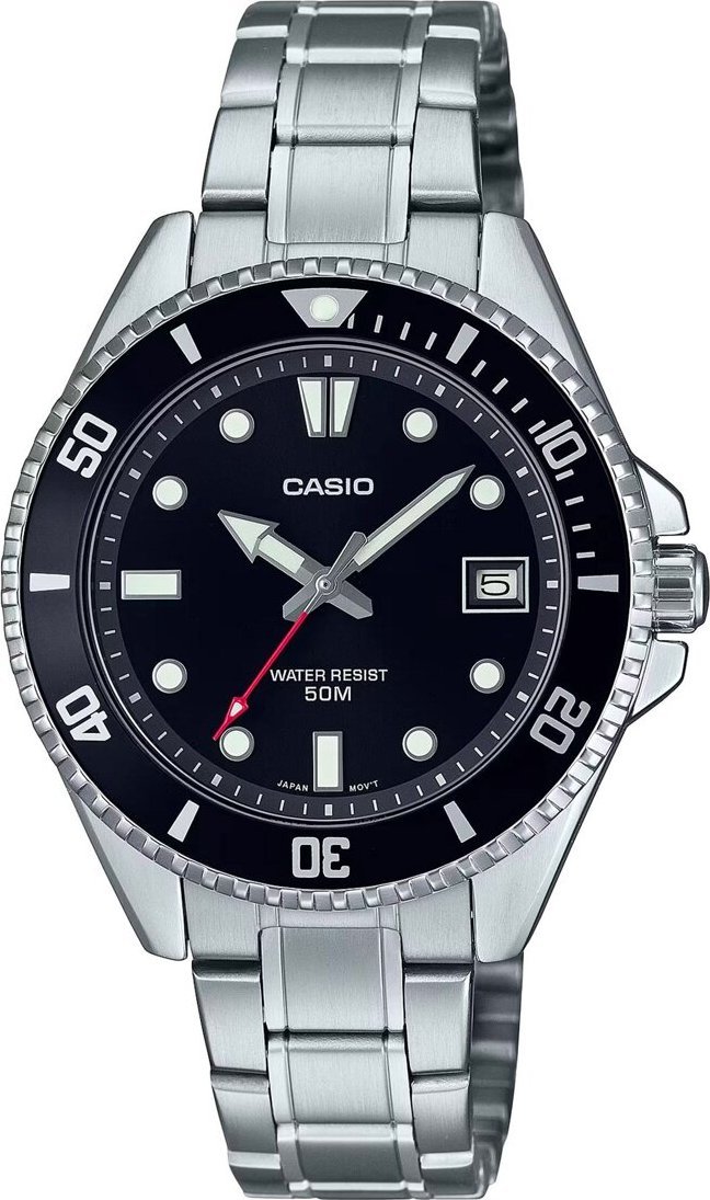 Zegarek Casio Zegarek marki Casio model MDV-10D kolor Szary. Akcesoria męski. Sezon: Cały rok NoSize