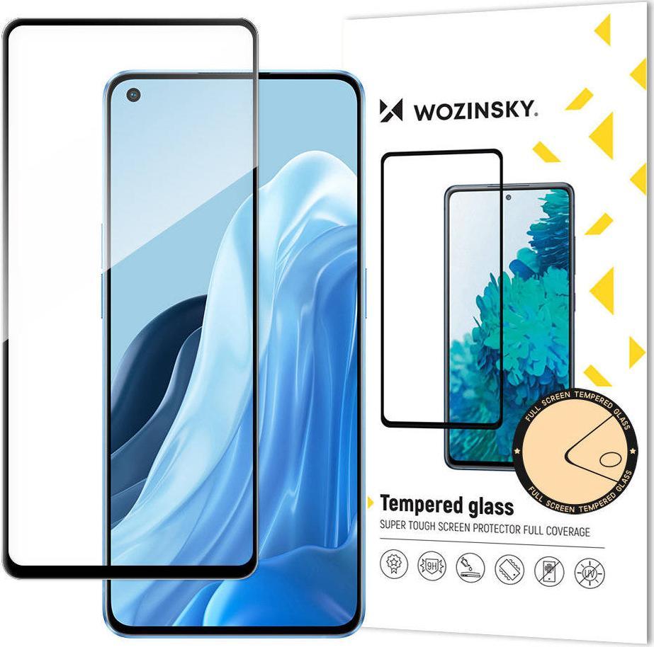 Wozinsky Wozinsky super wytrzymałe szkło hartowane Full Glue na cały ekran z ramką Case Friendly Oppo Reno7 Pro 5G czarny