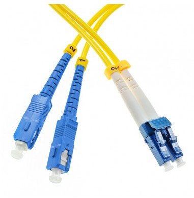 Patchcord SM SC/UPC-LC/UPC duplex 10m 9/125 3.0mm G652D