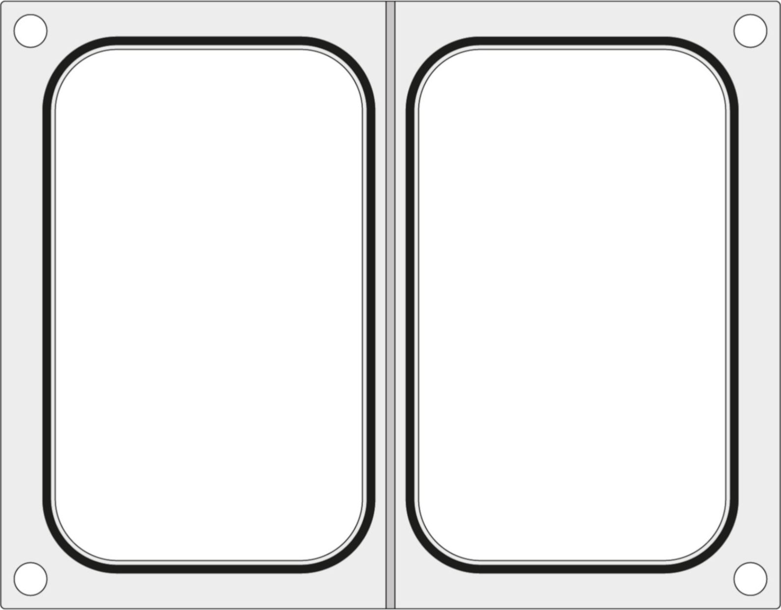 Hendi Matryca forma do zgrzewarki CAS CDS-01 na dwie tacki pojemniki 178x113 mm - Hendi 805350 Matryca forma do zgrzewarki CAS CDS-01 na dwie tacki po