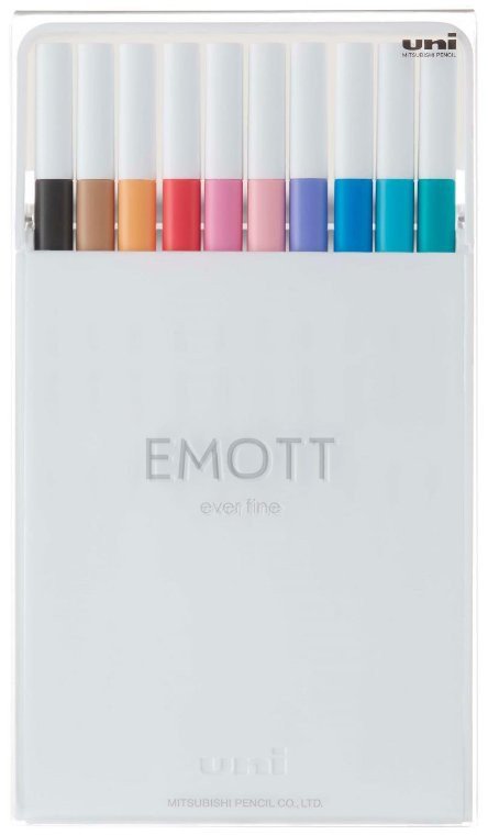 Emott fineliner 10 stk ass. sæt nr. 2