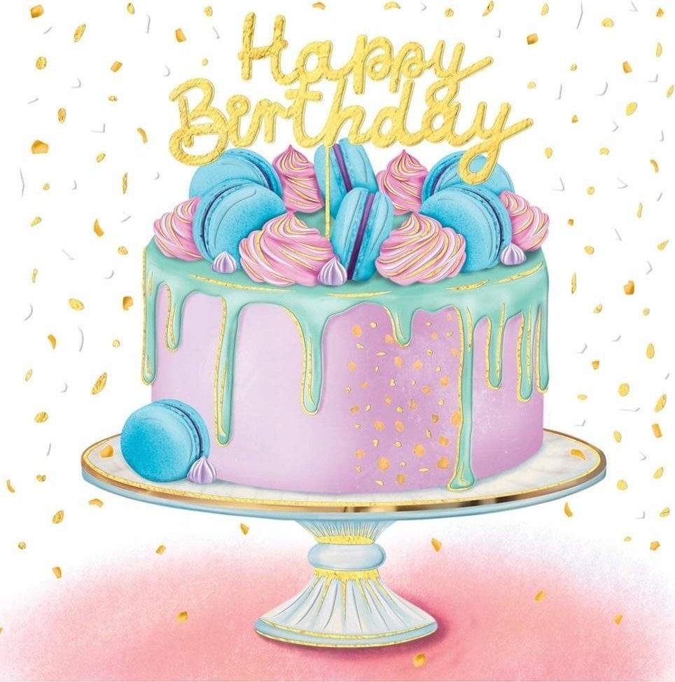 HENRY Karnet KW Tort Happy Birhday