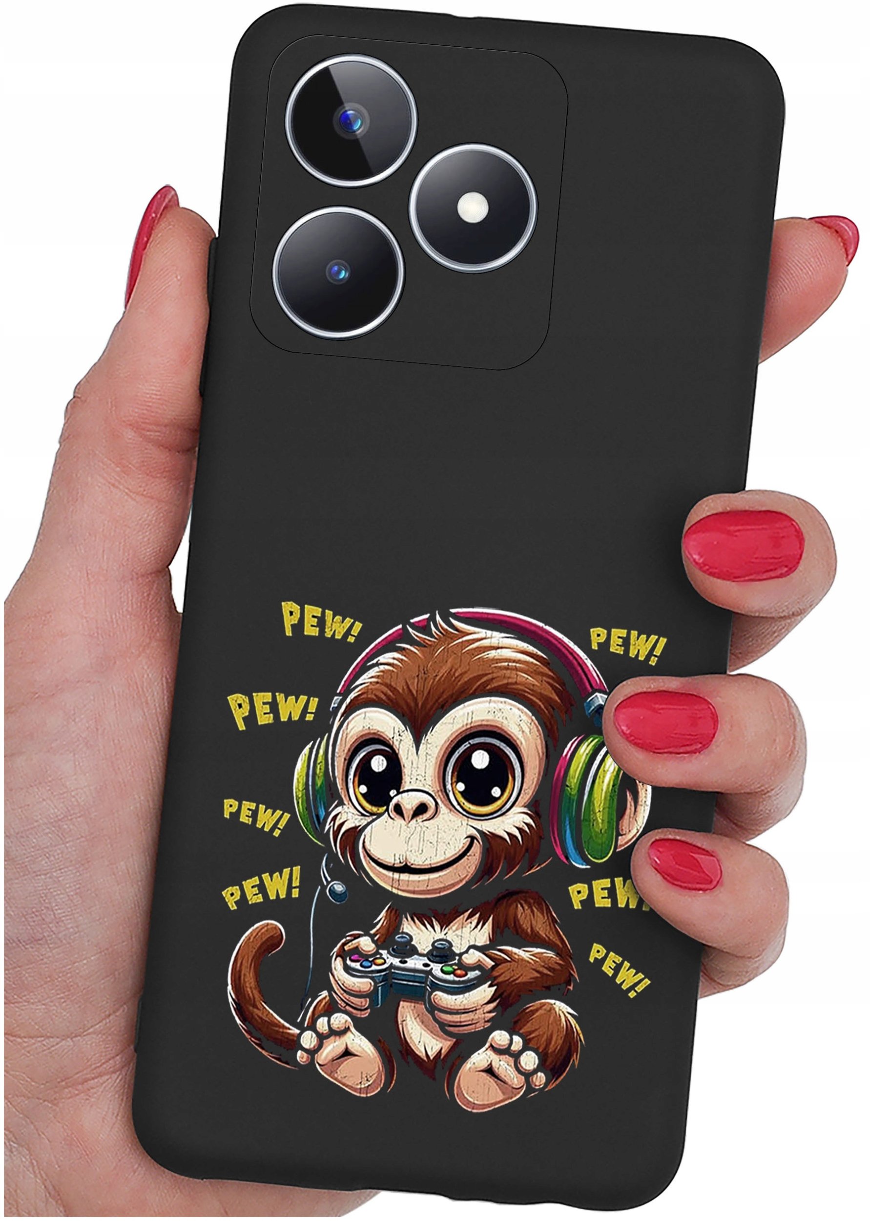 ETUI do Realme C51| C53 WZORY |SILIKONOWE MATT CASE + SZKŁO 9H