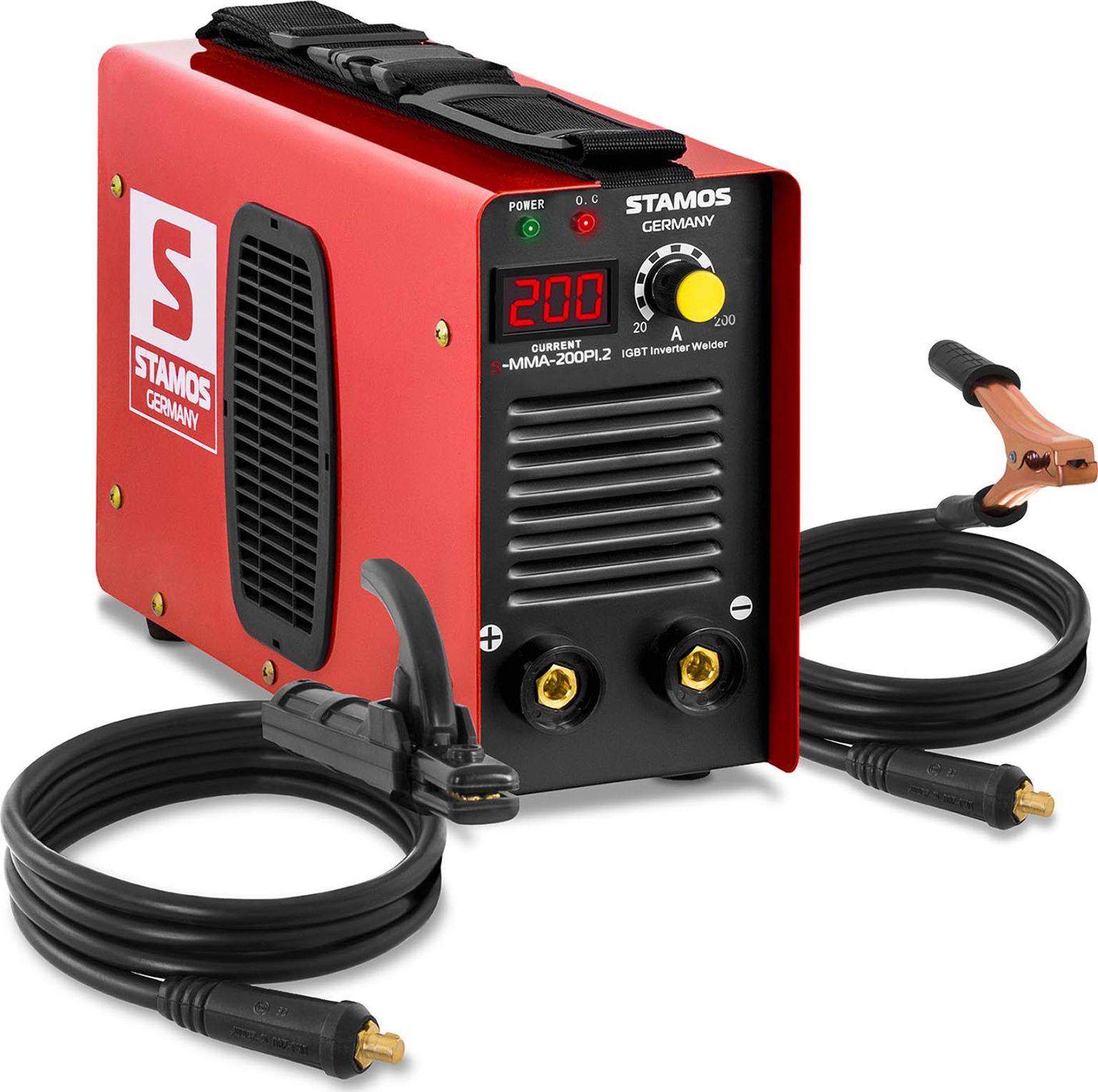 Stamos Kompaktowa niezawodna spawarka MMA IGBT Hot Start 200A 230V S-MMA-200PI.2
