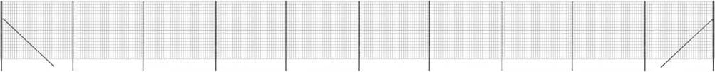 vidaXL Ogrodzenie z siatki drucianej, antracytowe, 1,4x25 m