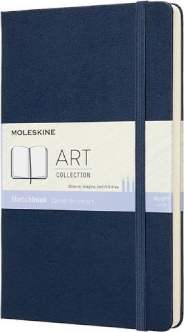 Moleskine Szkicownik MOLESKINE L (13x21cm), szafirowy, twarda oprawa, 104 strony, niebieski