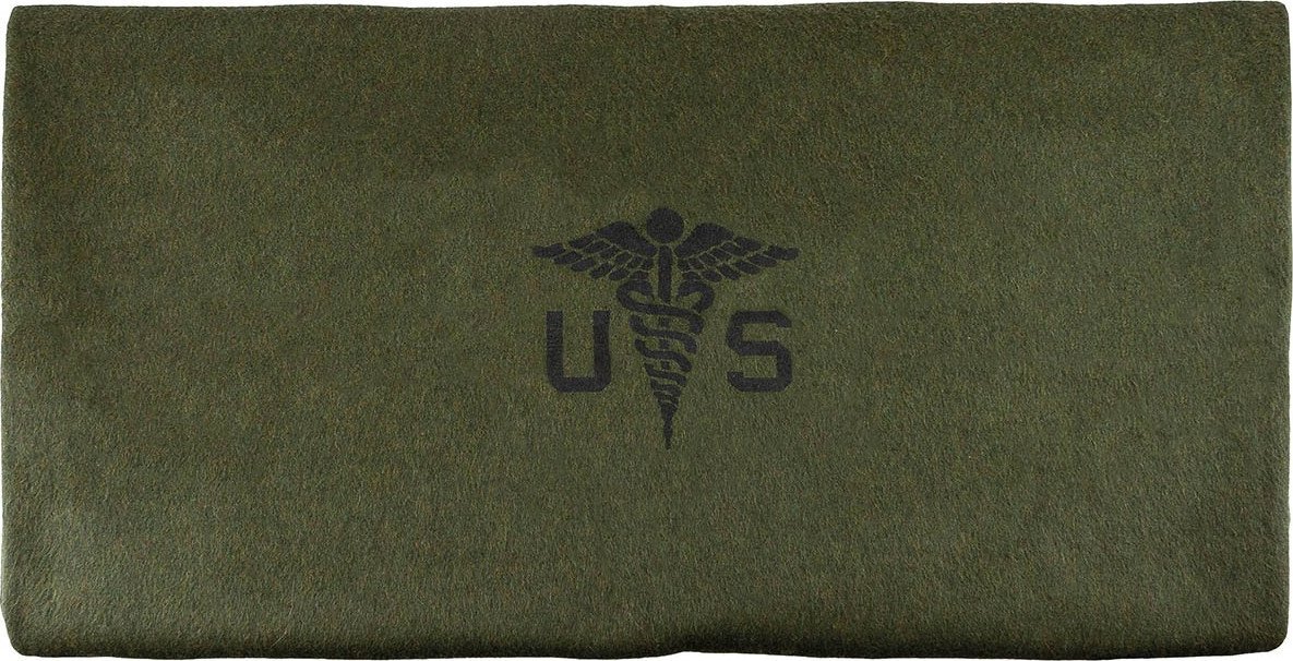 MFH Koc z wełny US Medical oliwkowy wełniany 225 x 155 cm