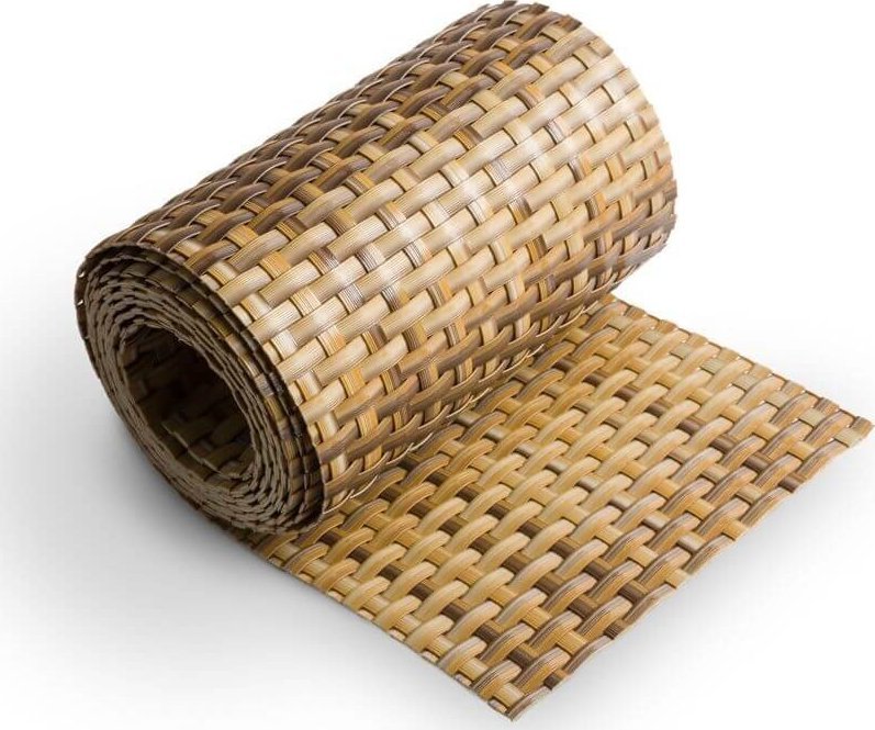 TechnoRattan Taśma Ogrodzeniowa - panelowa z TECHNORATTANU 19cm x 2,55m RD08