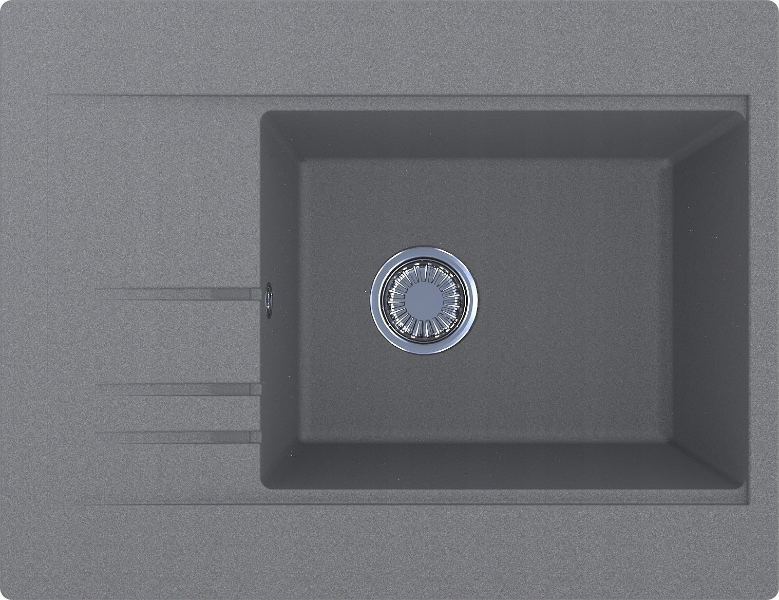 Zlewozmywak Miraggio Zlewozmywak nakładany kwarc szary 65 cm