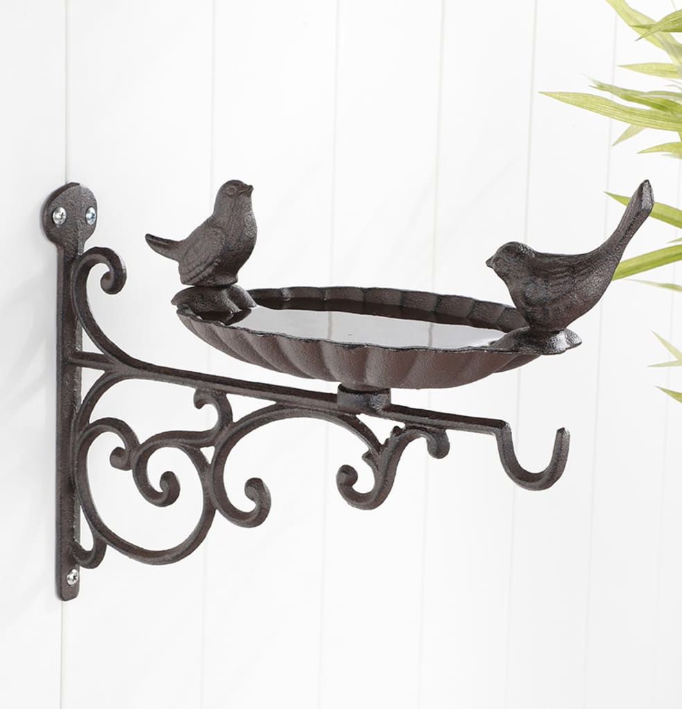 HI HI Ścienny karmnik dla ptaków, żeliwny