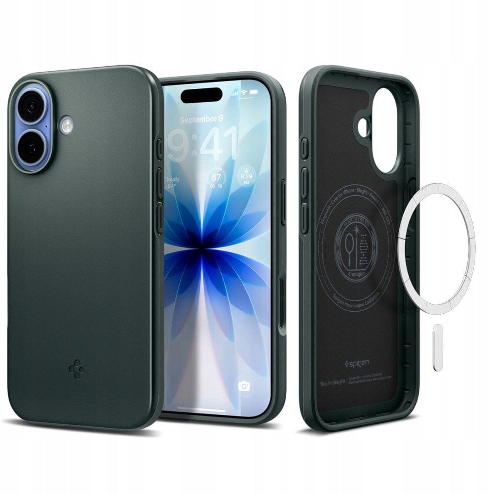 Etui Spigen Thin Fit Mag MagSafe do Apple iPhone 17 Abyss Green